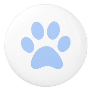 Ljus baby blue tasstryckpawprint knopp