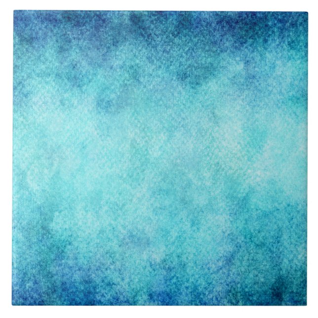 Ljus bakgrund för blåttvattenfärgpersonlig kakelplatta (Framsidan)