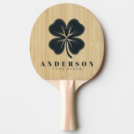 Ljus Bambu Fyrklöver med Namn Pingisracket