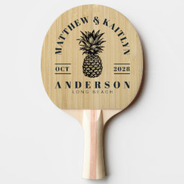 Ljus Bambu Tropisk Ananas Bröllopskrona Pingisracket
