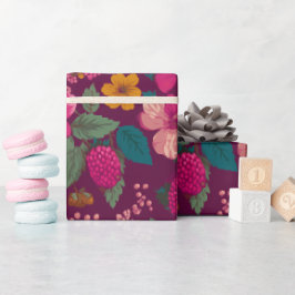 Ljus Bär Blommönster Presentpapper