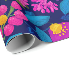 Ljus Bär Blommönster Presentpapper