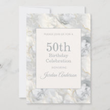 Ljus Beige Grå Marmor 50-årsdag