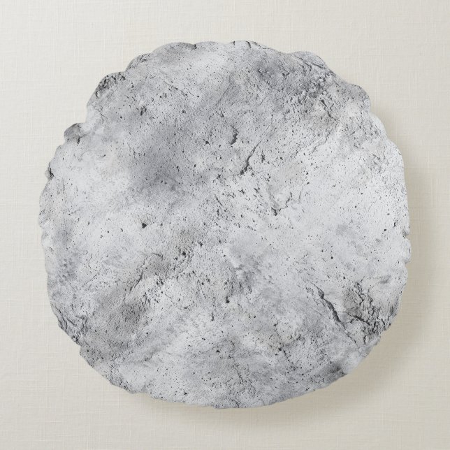 Ljus betongputsstruktur med slitage rund kudde (Framsidan)