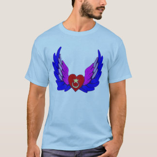 Ljus bevingad Sufi hjärta T Shirt