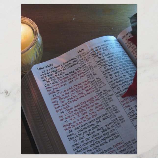 ljus, bibel och Poinsetta (Framsida)
