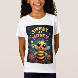 🐝 Ljus Bik Illustration För Roliga Barnstilar 🐝 T Shirt