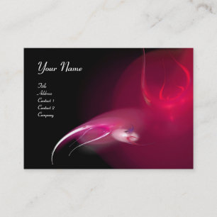 LJUS BIRD MONOGRAM Vibrant svart rosa röd Visitkort