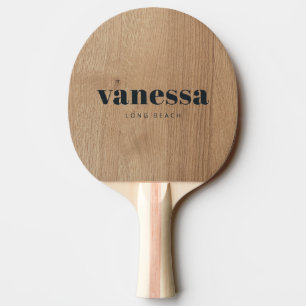 Ljus Björkträ Minimal Modern Klassisk Namn Pingisracket