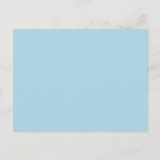 Ljus blå enfärgad vykort (Framsida)