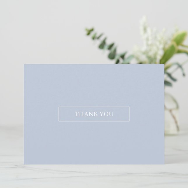 Ljus Blå himmel enkelt tackkort Tack Kort (Stående Fram)