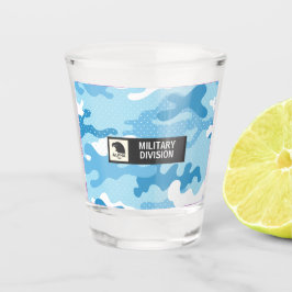 Ljus blå militär kamouflage shotglas