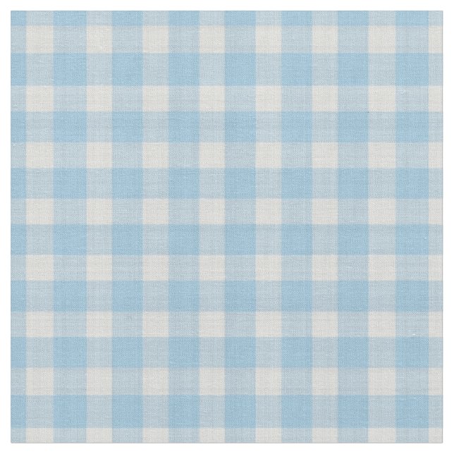 Ljus blåklintblå rutig pläd tyg (Närbild)