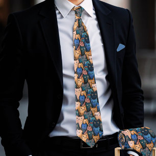 Ljus - Blått, Orange, hack Tie Slips