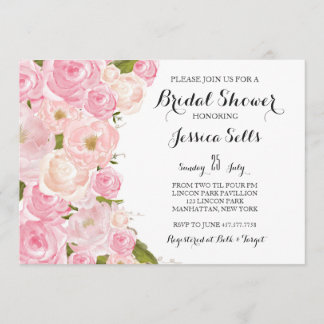 Ljus blom- inbjudningskort för möhippan