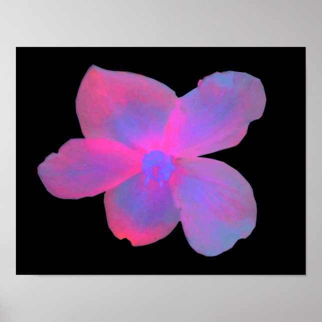 Ljus Blomma Begonia Tryck (Framsidan)