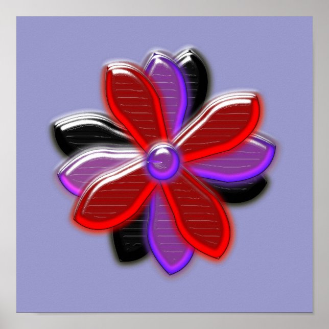Ljus Blomma Daisy Blomstertryck Poster (Framsidan)
