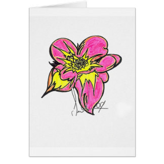 Ljus blomma hälsningskort