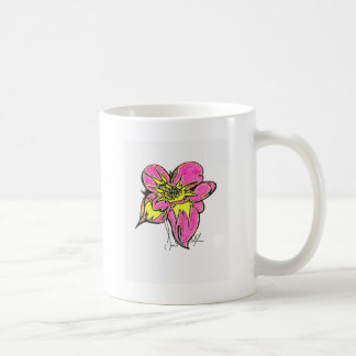 Ljus blomma kaffemugg