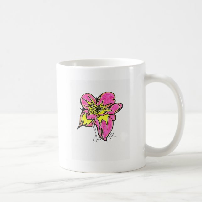 Ljus blomma kaffemugg (Höger)