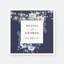 Ljus Blommigt Bröllop Napkin