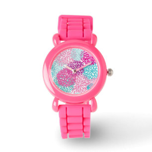 Ljus blommönster 2 armbandsur