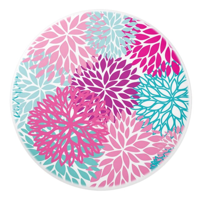 Ljus blommönster 2 knopp (Framsidan)