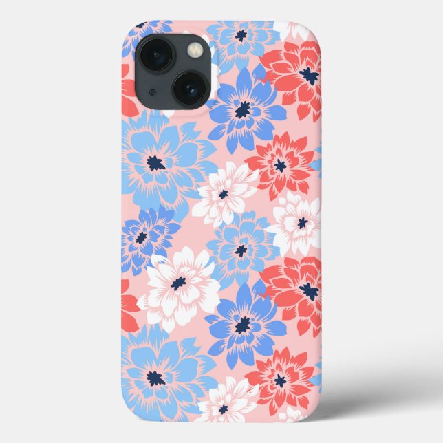 'Ljus blomning' iPhone 13-fodral (Baksida)