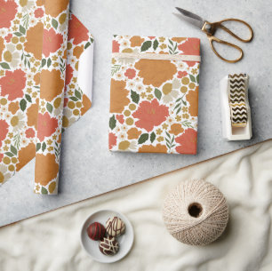 Ljus blomster presentpapper