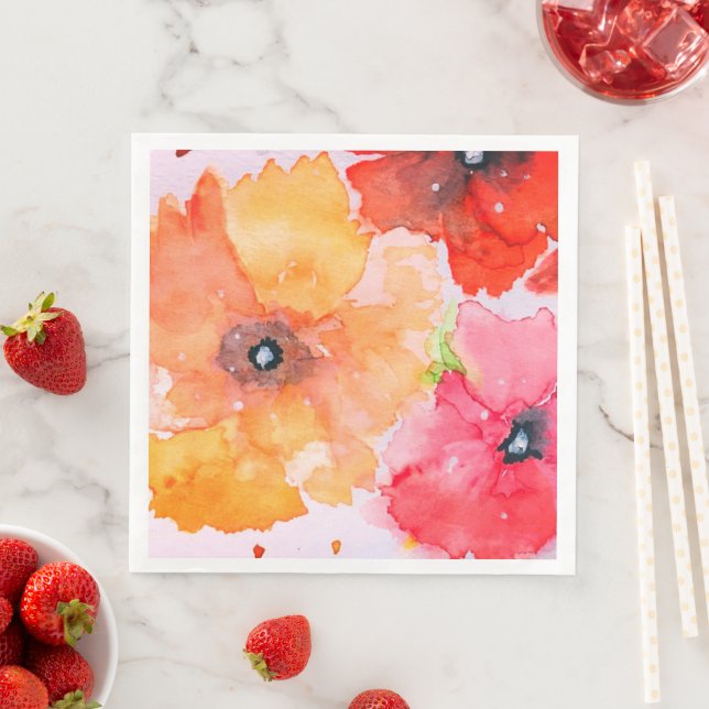 Ljus blomsterakryl servett (Insitu)