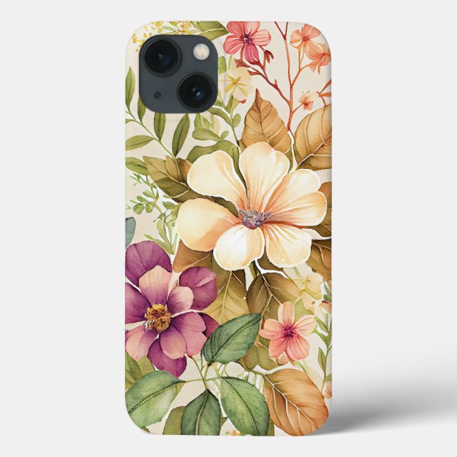 Ljus blomsterfärgad Case-Mate iPhone-fodral (Baksida)
