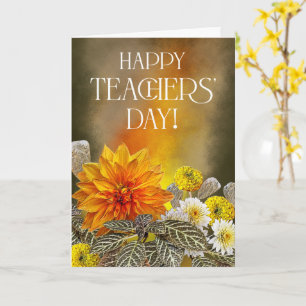 Ljus blomsterlärare dag gratulationskort kort