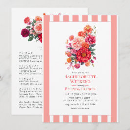 Ljus blomsterrik möhippa-helg Itinerary Inbjudningar