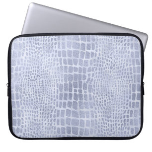 LJUS BLUE GLITTER ALLIGATOR LOOK MÖNSTER LAPTOP FODRAL