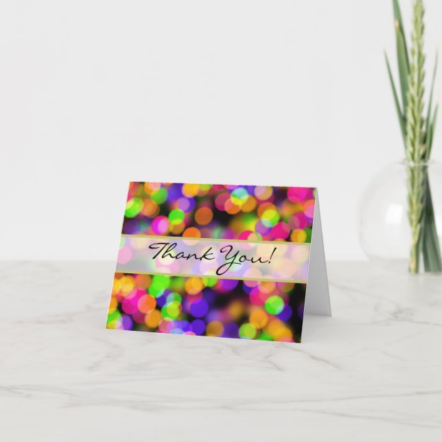 Ljus Bokeh Bröllop Tacksamhet Tack Kort (Framsida)