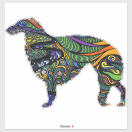 Ljus Borzoi Die Cut Vinyldekal Klistermärken