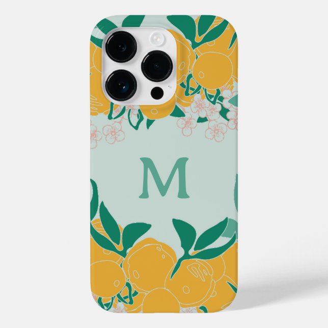 Ljus botanisk citrusmonogram  (Baksida)