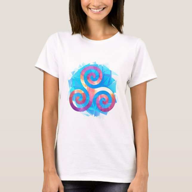 Ljus breton triskel tee shirt (Framsida)