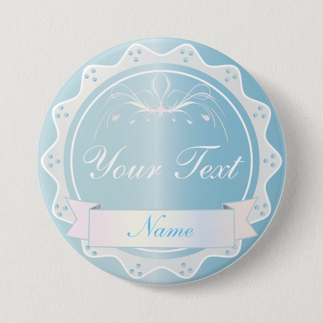 Ljus bröllopsfest - blått knapp (Framsida)
