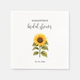 Ljus bröllopsfest för solrosor minimalism pappersservett