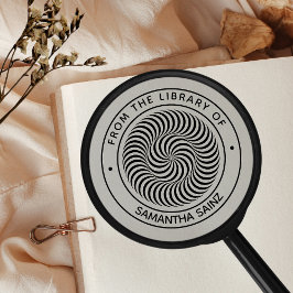 Ljus Brytande Optisk Illusion Från Bokens Bibliote Stämpel