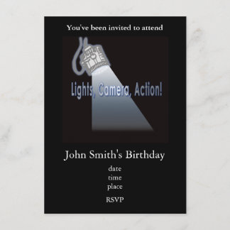 Ljus Camera Action! Inbjudningar