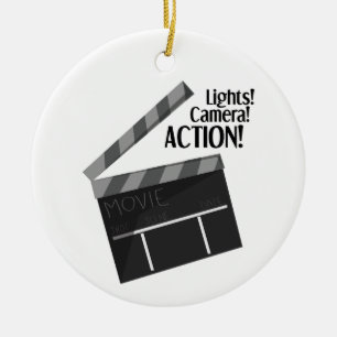 Ljus Camera Action Julgransprydnad Keramik