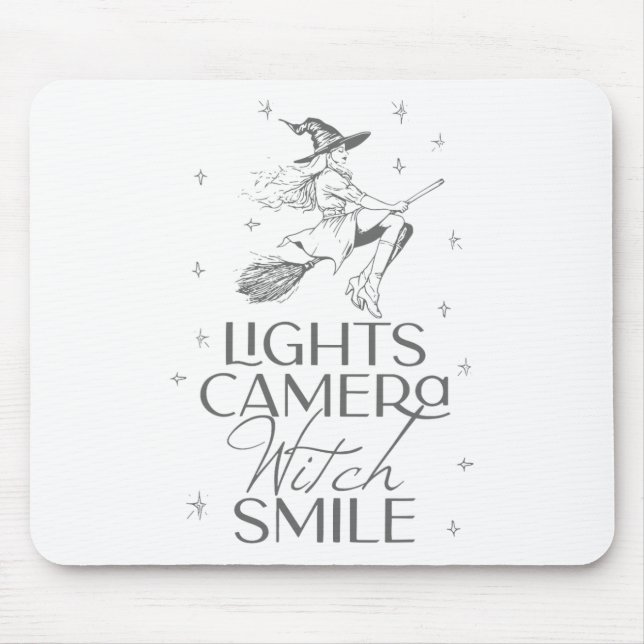 Ljus Camera Witch Smile Halloween Musmatta (Framsidan)