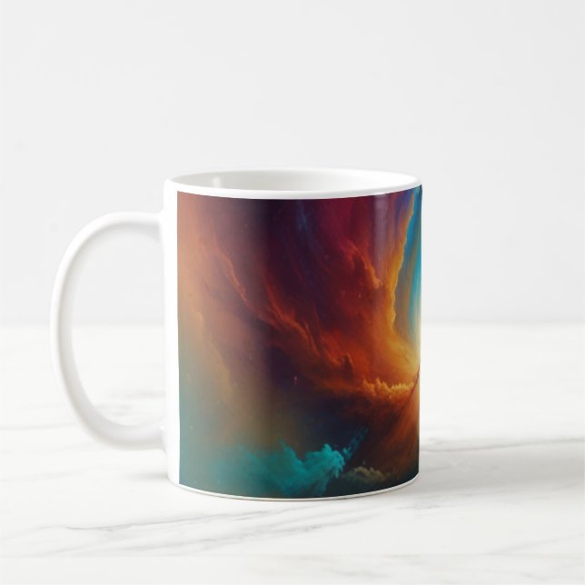 Ljus Celestial Portal Galaxy Nebula Konst Mugg (Vänster)
