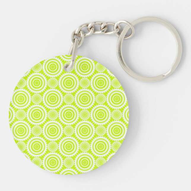 Ljus Chartreuse Dag Glöd Geometriskt Mönster (Baksidan)