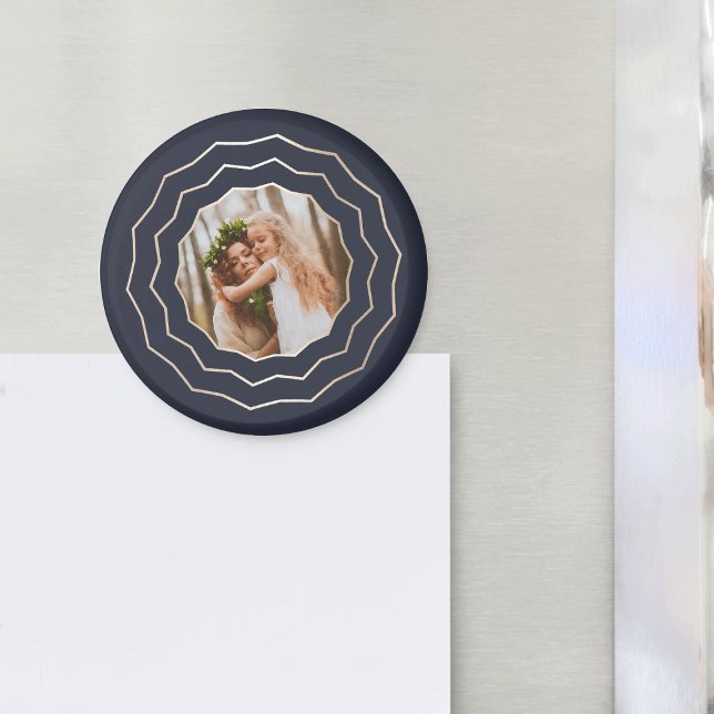 Ljus cirkel | Foto för marin och Guld Geometric Ra Magnet (Skapare uppladdad)