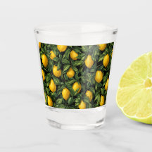 Ljus Citron Citrusträdmönster
