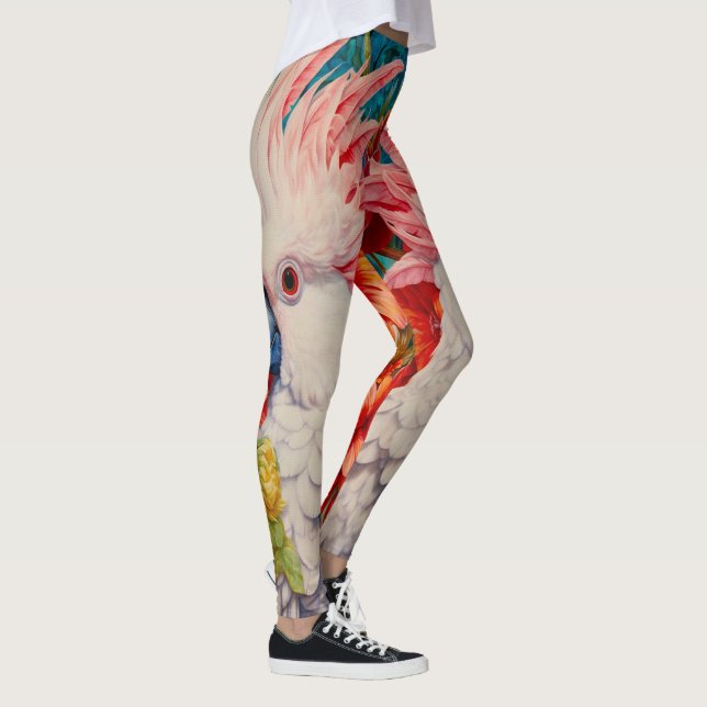Ljus cockatoo Leggings - Söt (Höger)