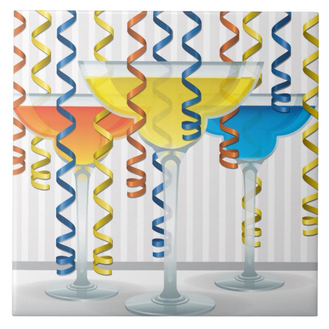 Ljus cocktail och ribbon kakelplatta (Framsidan)